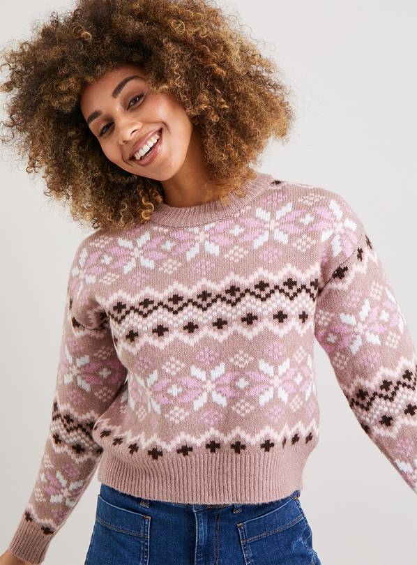 Buy Pastel Fair Isle Crop Jumper 10 Jumpers Argos